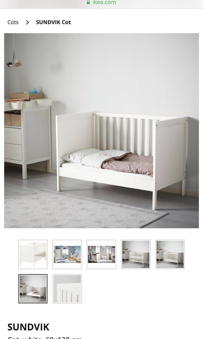IKEA Sundvik Cot (bed 1), Babies & Kids, Cots & Cribs on Carousell