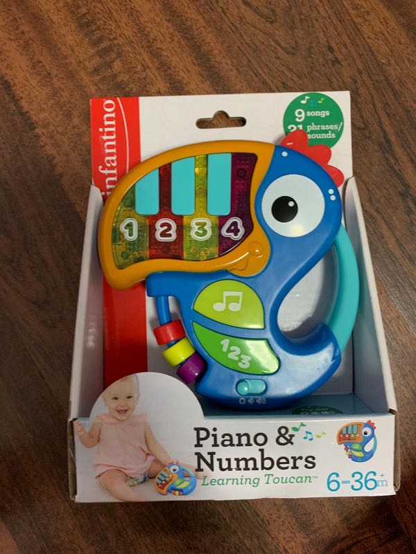 infantino piano & numbers learning toucan