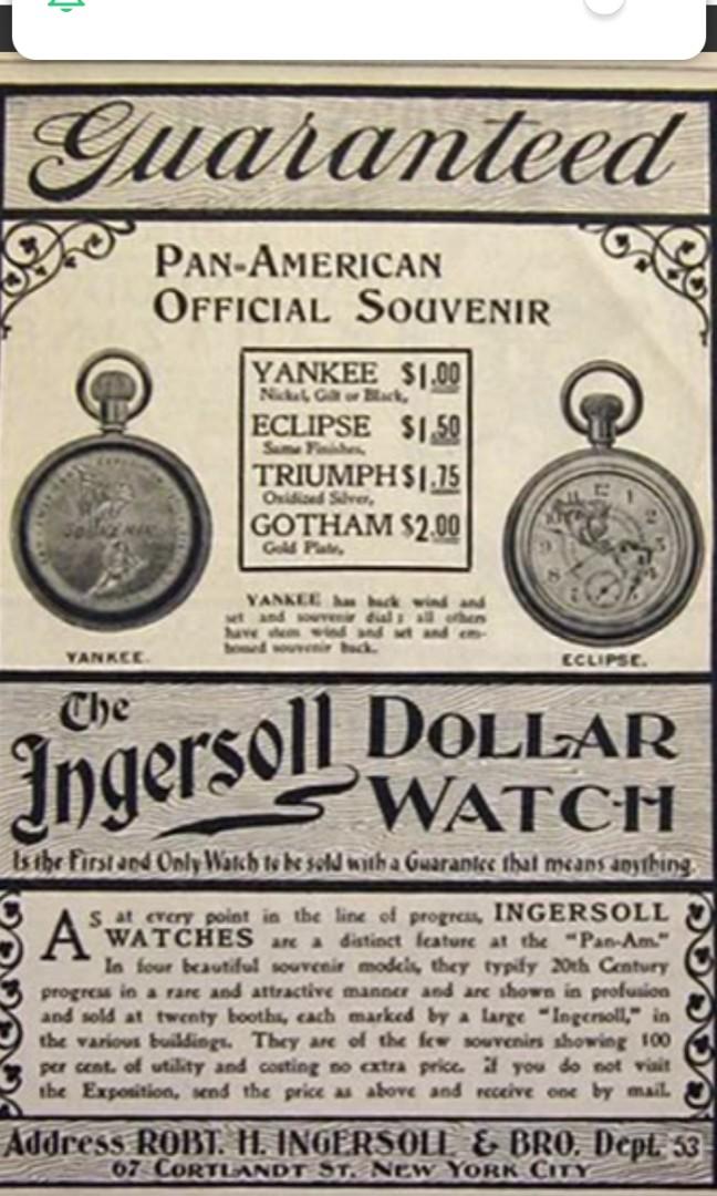 Ingersoll bison on sale no 67