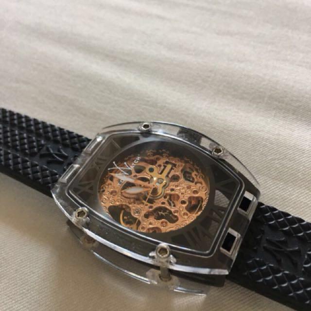 Jam Tangan ToyWatch Automatic Skeleton Pink Gold