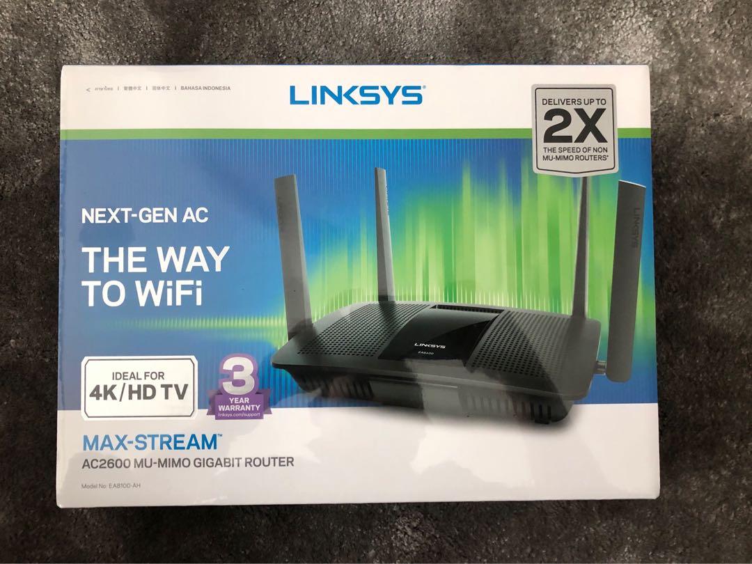 Linksys Max Stream Ac2600 Wifi Router Brand New Electronics Computer Parts Accessories On Carousell