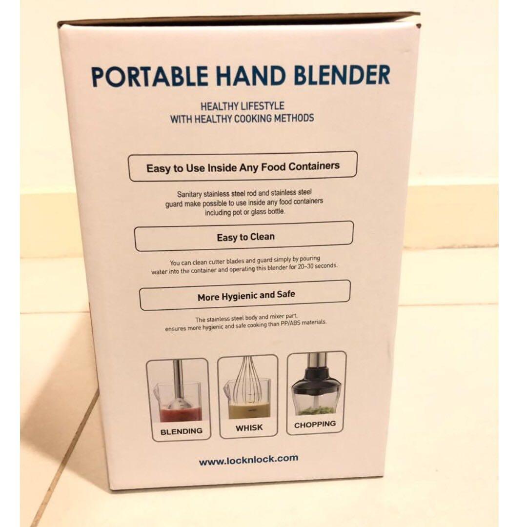 Lock & Lock Portable Hand Blender ELHB220, TV & Home Appliances