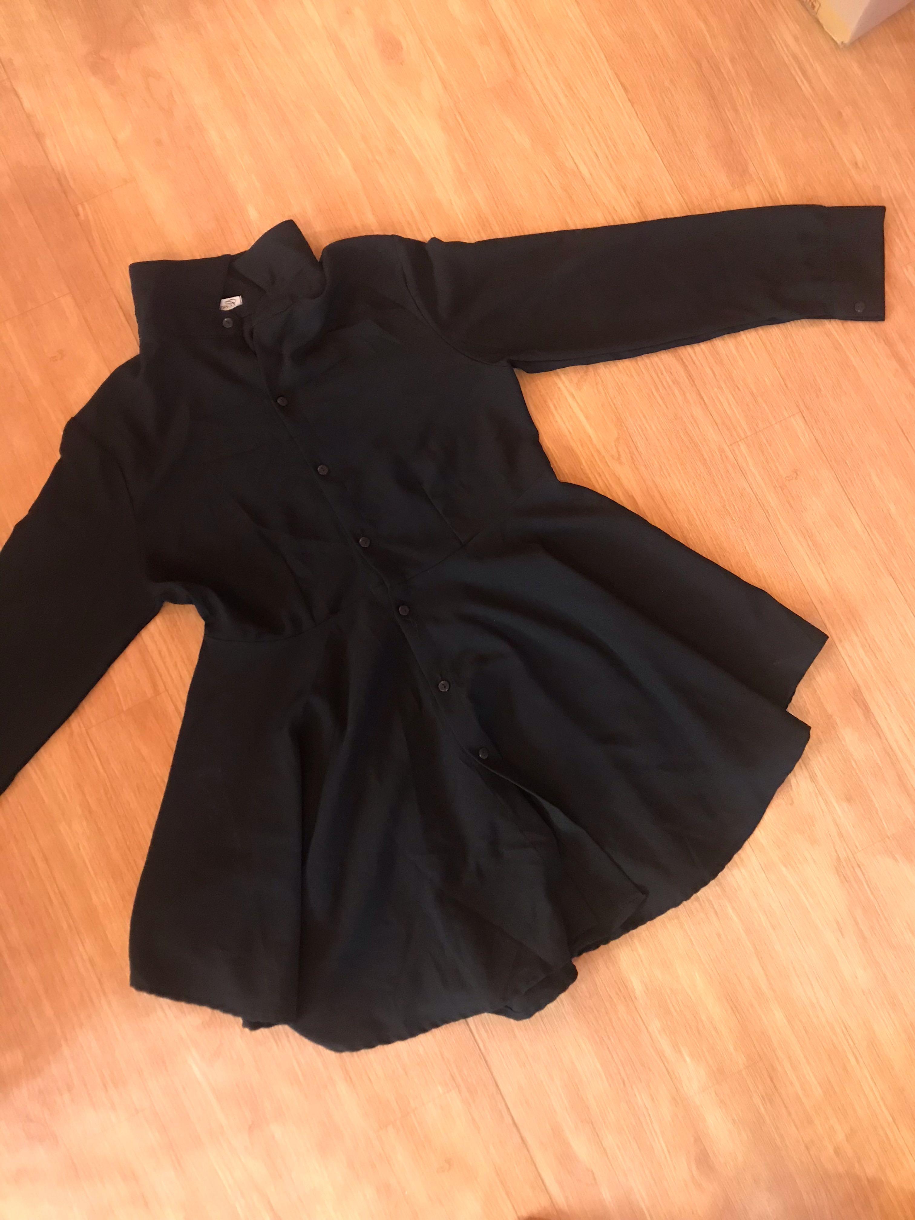 black long sleeve dressy top
