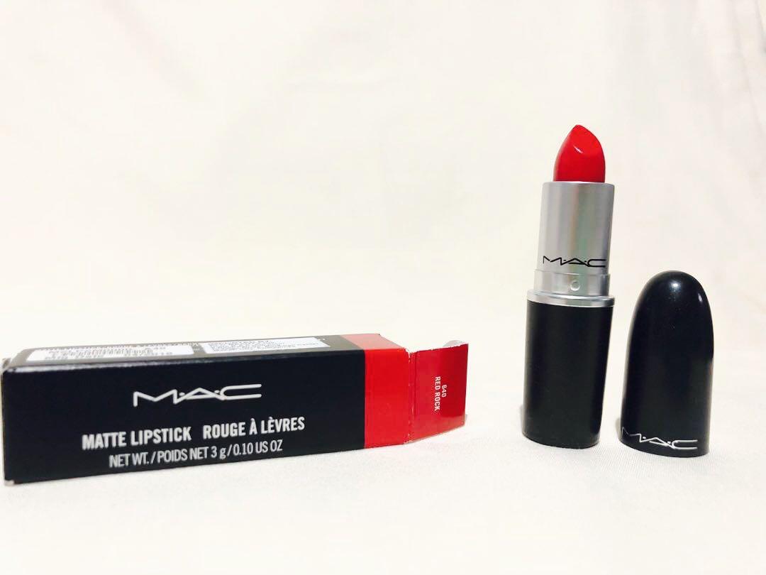 Mac Red Rock Lipstick Beauty Personal Care Face Makeup On Carousell