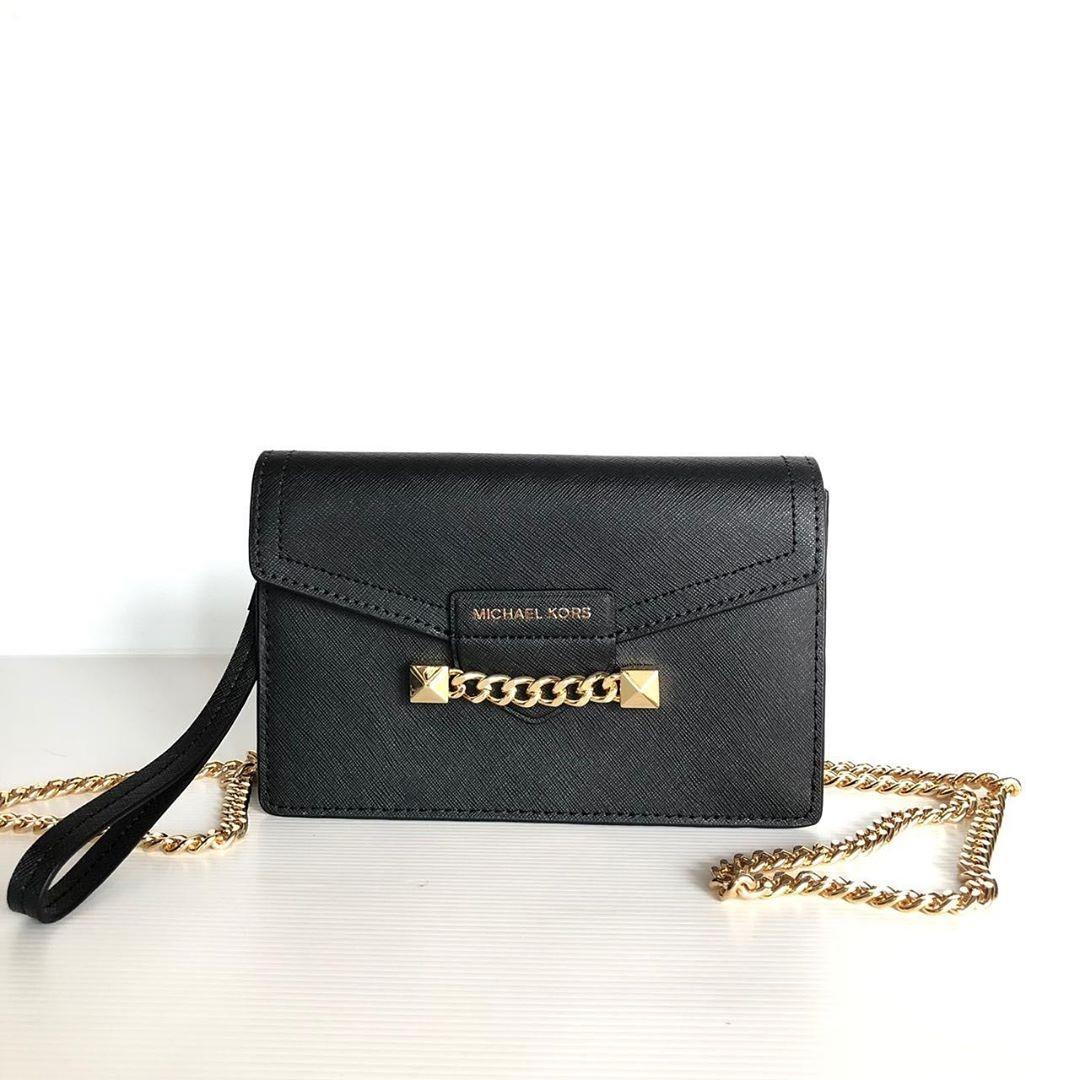 Michael Kors Karla chain crossbody black size 19 x 12 Barang