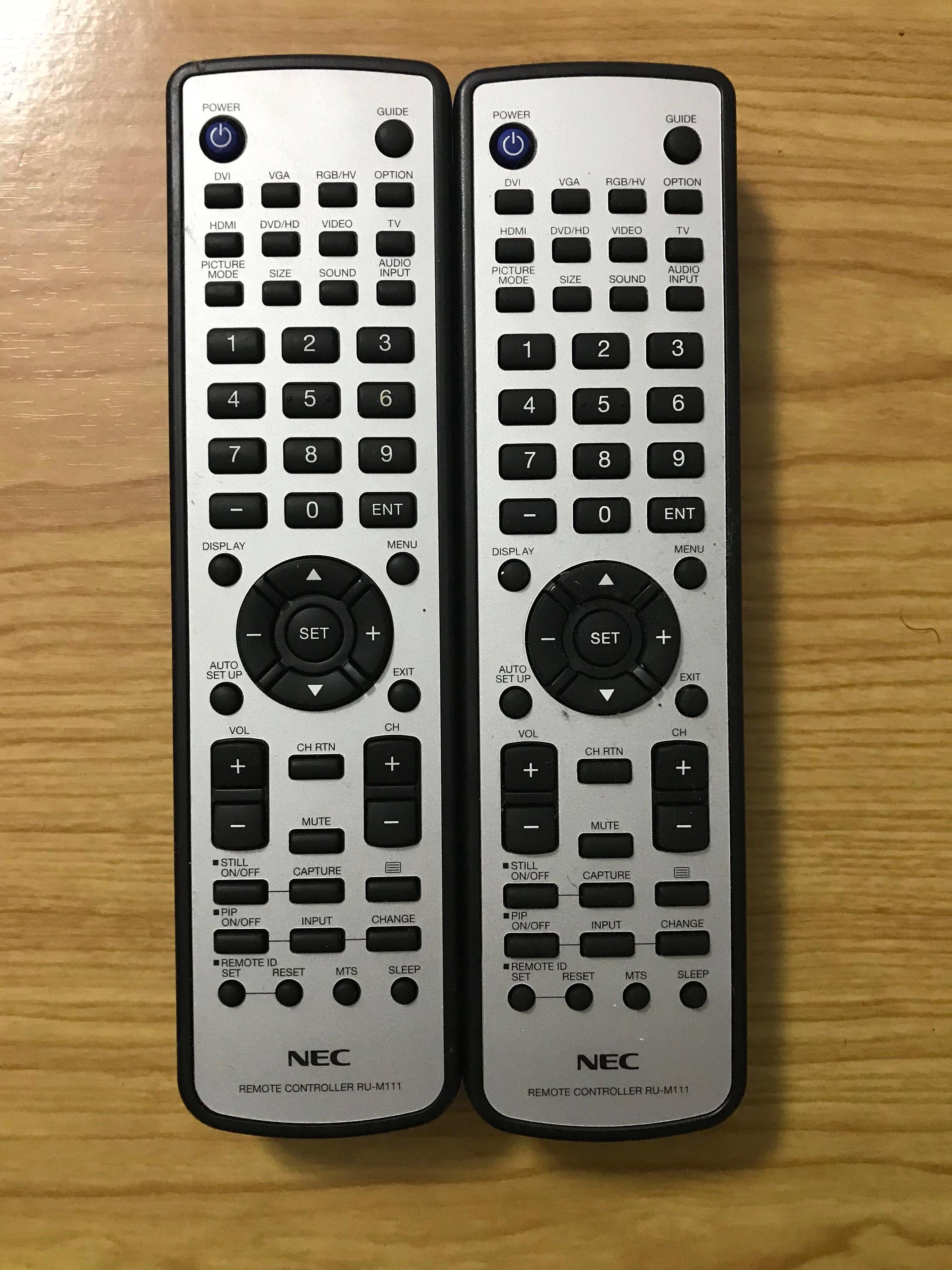 Nec remote control, TV & Home Appliances, TV & Entertainment, TV Parts