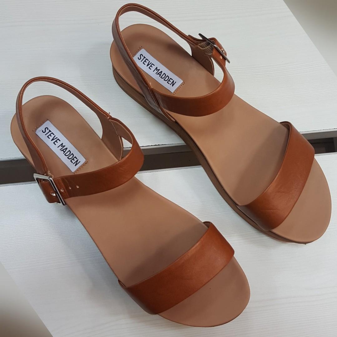 New Steve madden Aida Cognac Lea Fesyen Wanita Sepatu di