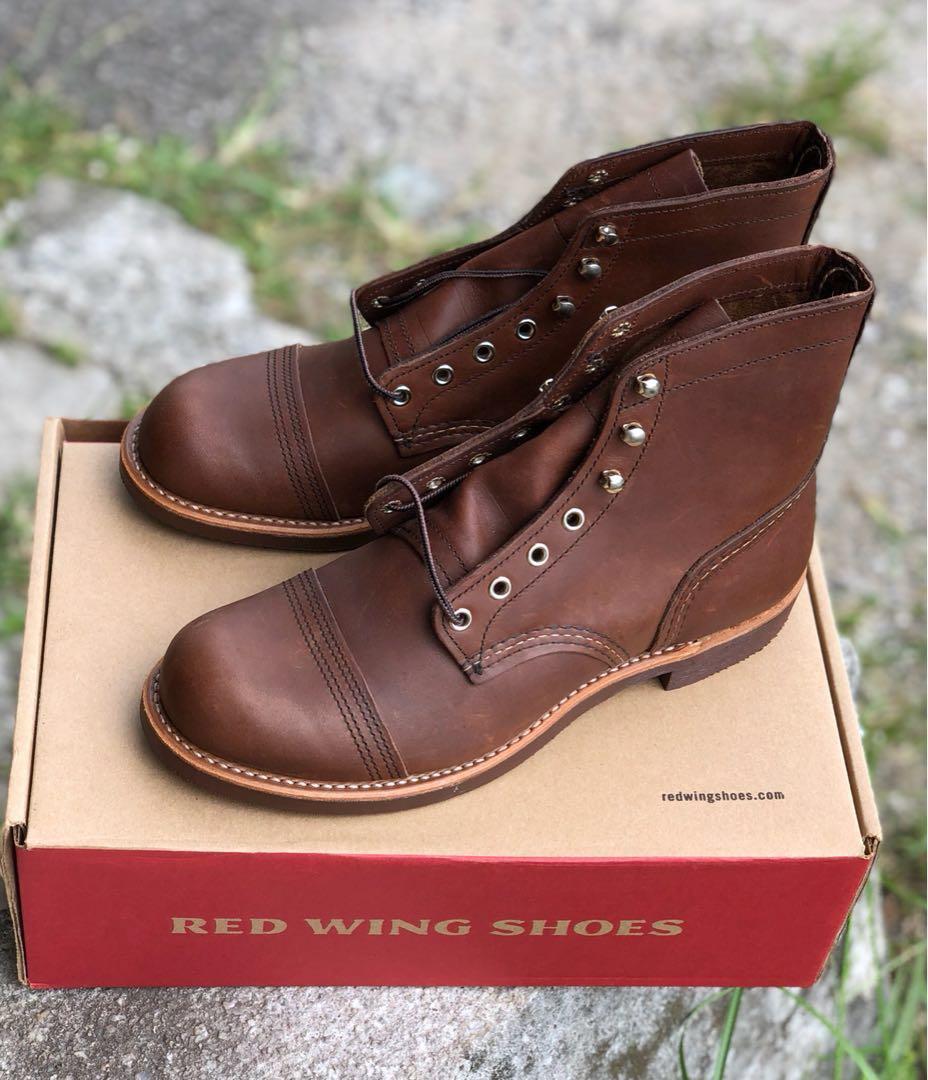 Original Redwing red wing iron ranger 8111 amber Men s Fashion Footwear Boots on Carousell