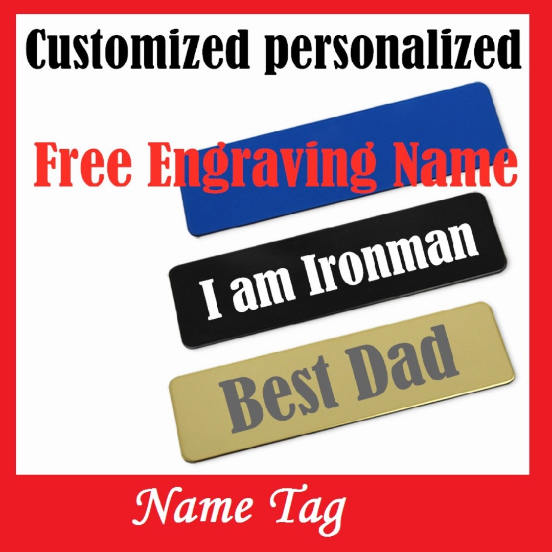 Personalized Name tag+ Free Engraving Name. Customizing, Hobbies & Toys