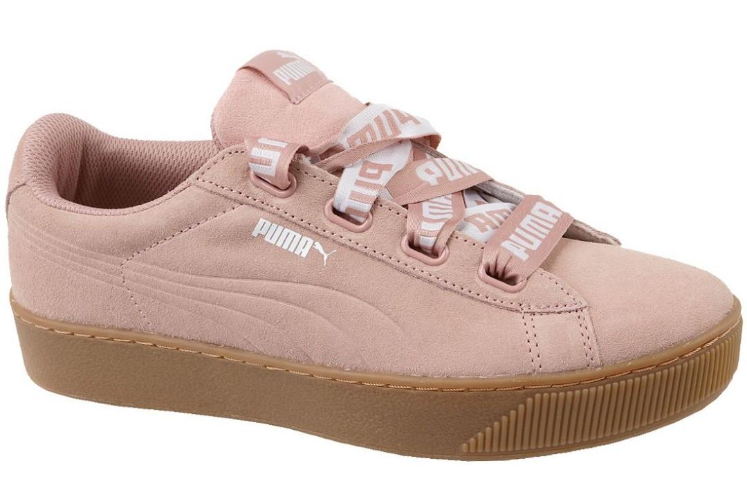 Puma Vikky Platform Sneakers Suede Pink, Women's Fashion, Shoes, Sneakers  on Carousell