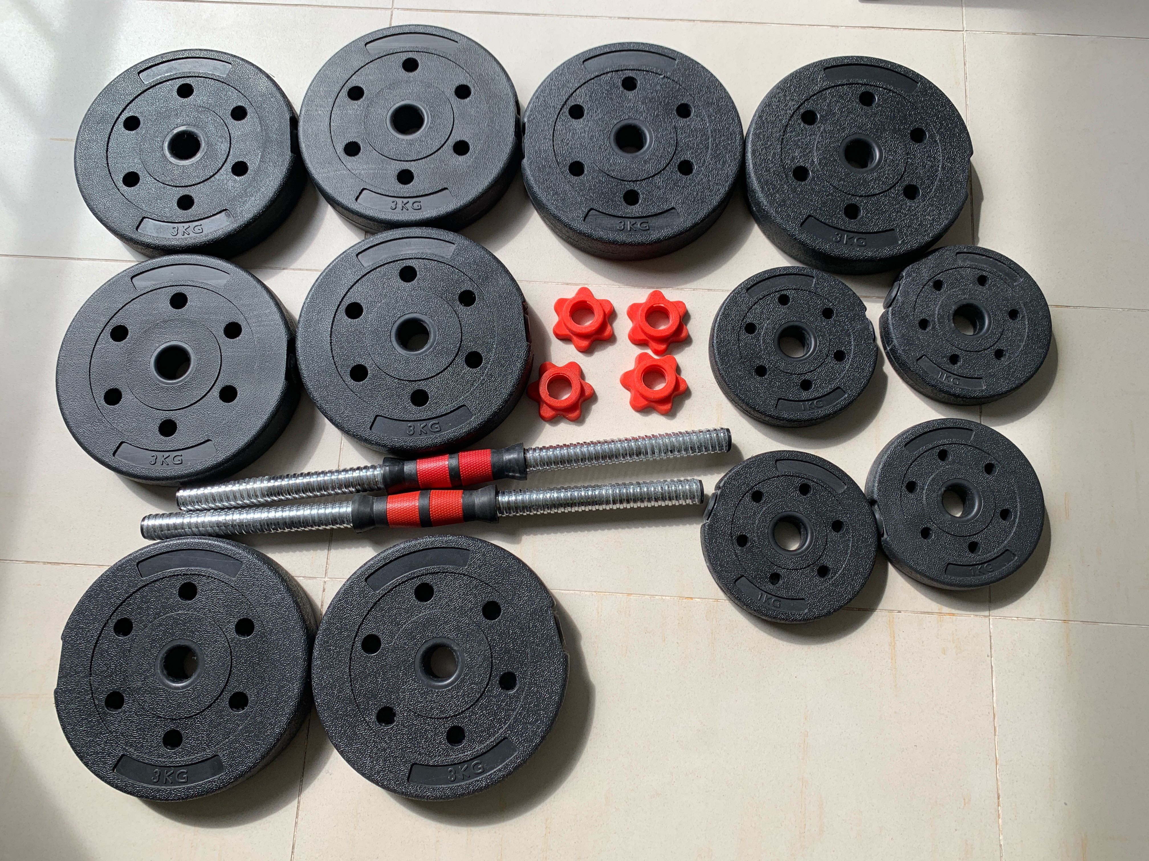 PVC Weight Plates, Sports Equipment, Exercise & Fitness, Weights