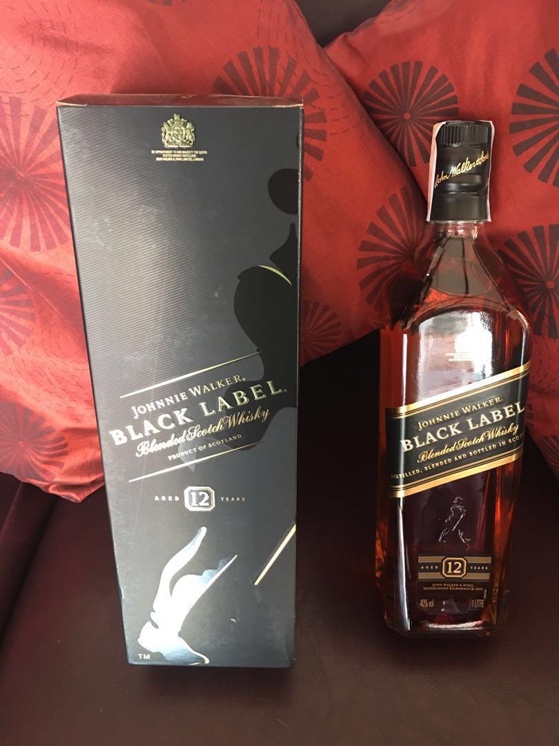 RUSH SALE !!! AUTHENTIC JOHNNIE WALKER BLACK LABEL 12 YRS / 1 ...