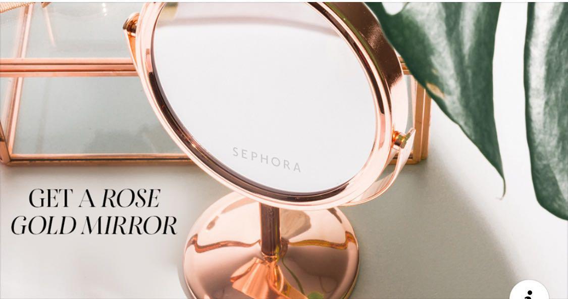 Sephora Rose Gold Table Mirror Beauty, Sephora Lighted Table Vanity Mirror