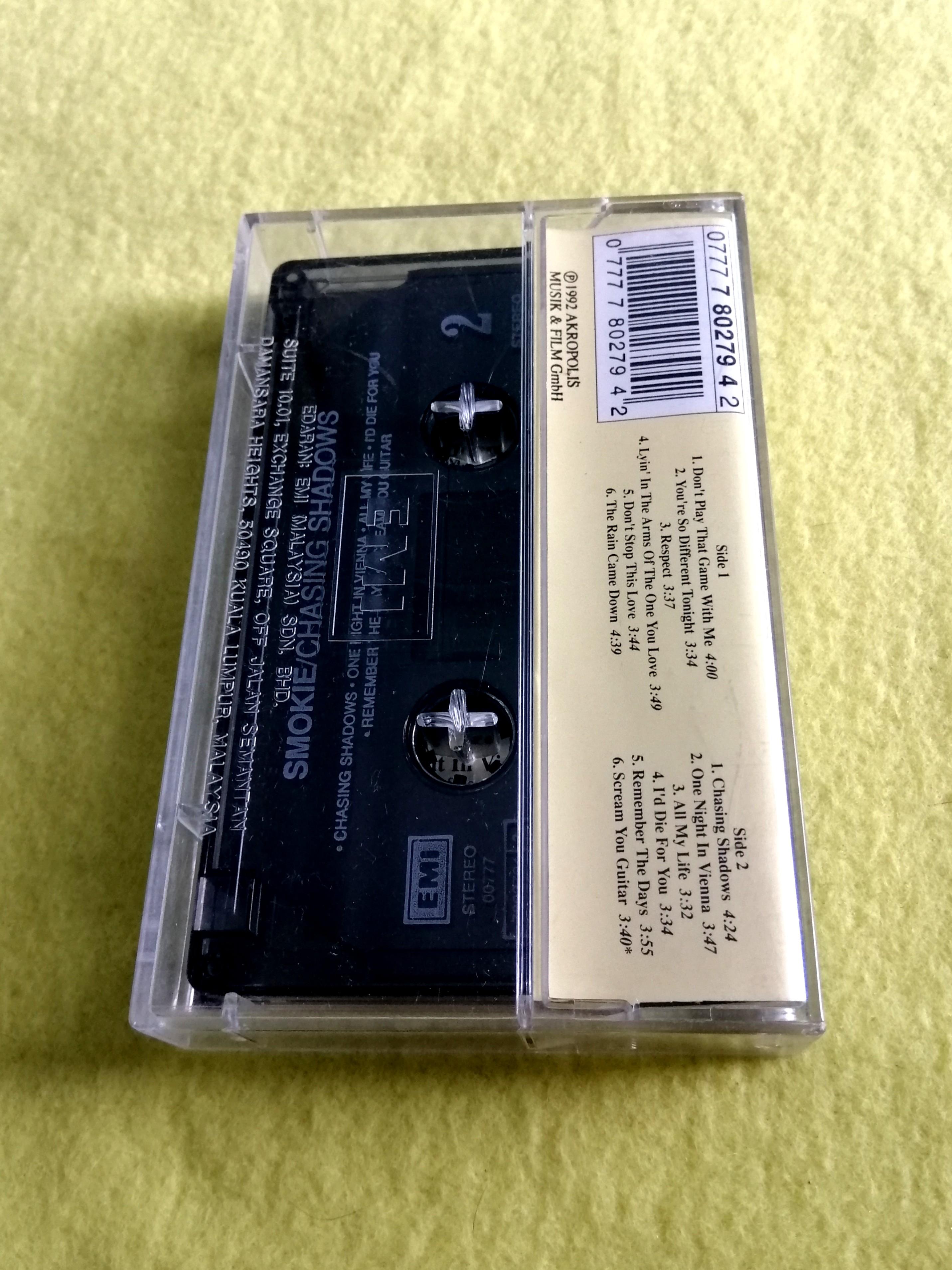 Smokie Chasing Shadows Cassette Tape Not Vinyl F206 Vintage Collectibles Vintage Collectibles On Carousell carousell