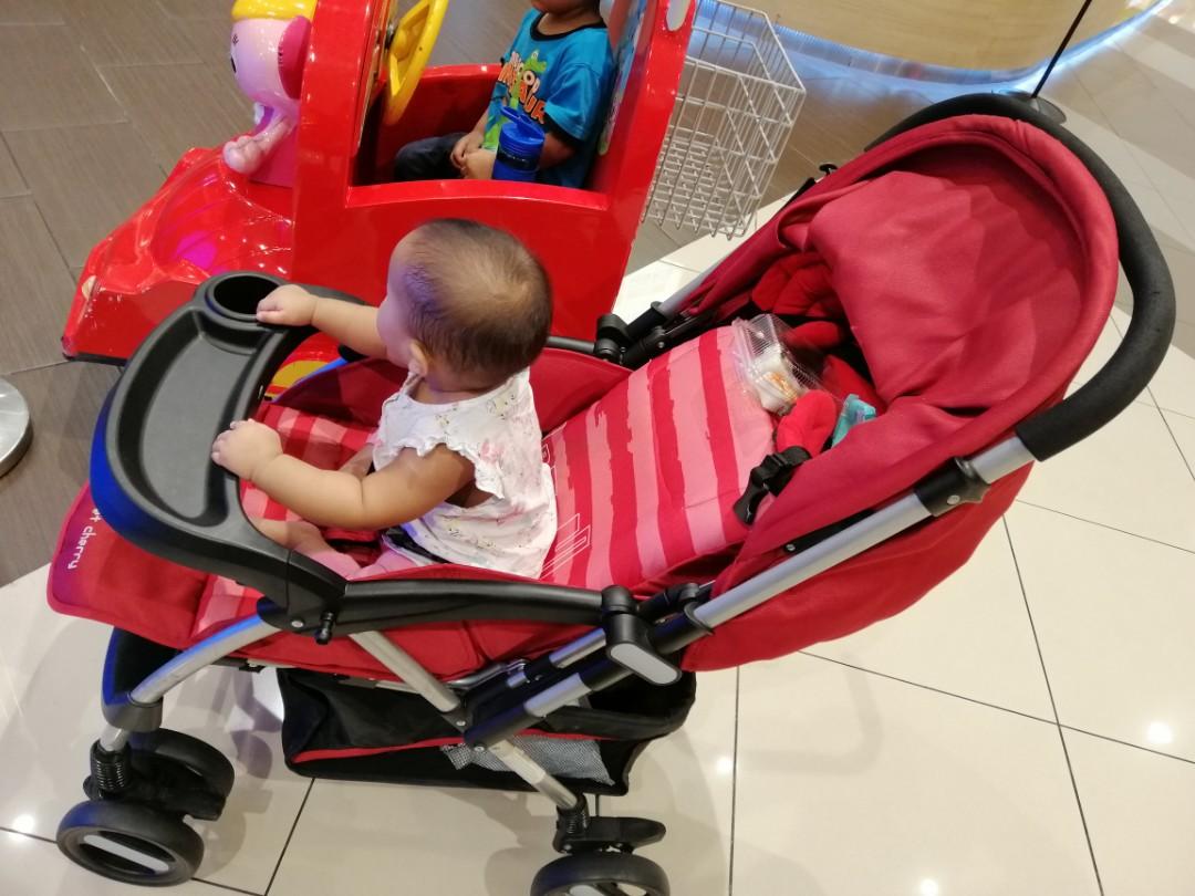 StrollerSweet Cherry (Category: Strollers) located in Kuala Lumpur. Submitted by afifialfateh (Listing ID 228468960, Image 2). Description: Stroller sweet cherry. Condition 9/10. Can meet up to buy or see the stroller. Price negotiable..