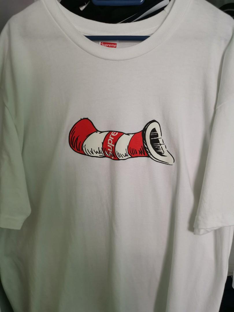 Supreme Cat In The Hat Tee Men S Fashion Clothes Tops On Carousell