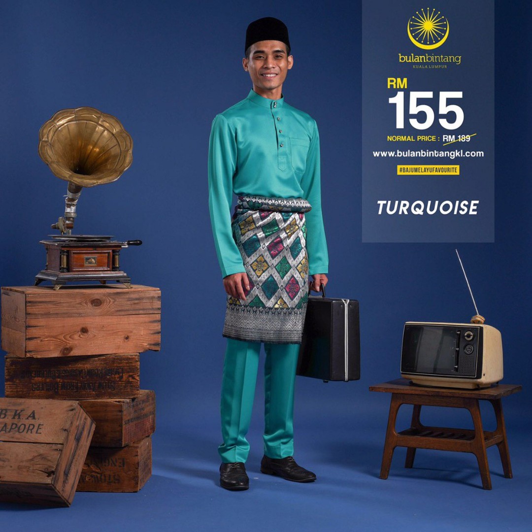 Turquoise Baju Melayu Moden Tailored Fit Raya 2019 Favourite Men S Fashion Clothes Others On Carousell