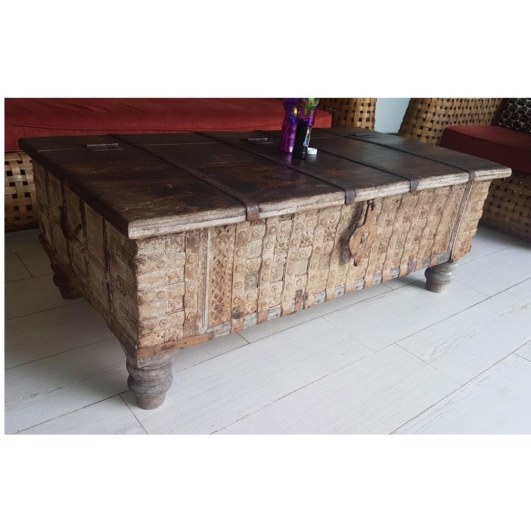 Wooden Ethnic Coffee Table With Storage Furniture Tables Chairs On Carousell Are you looking for a coffee table that has storage space for your books and magazines? wooden ethnic coffee table with storage