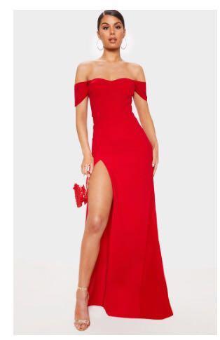 RED PROM DRESS from pretty little thing Women s Fashion Clothes