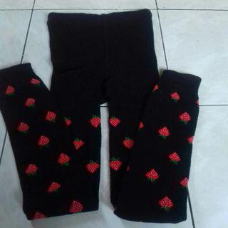 Legging Bahan Knith Strawbery