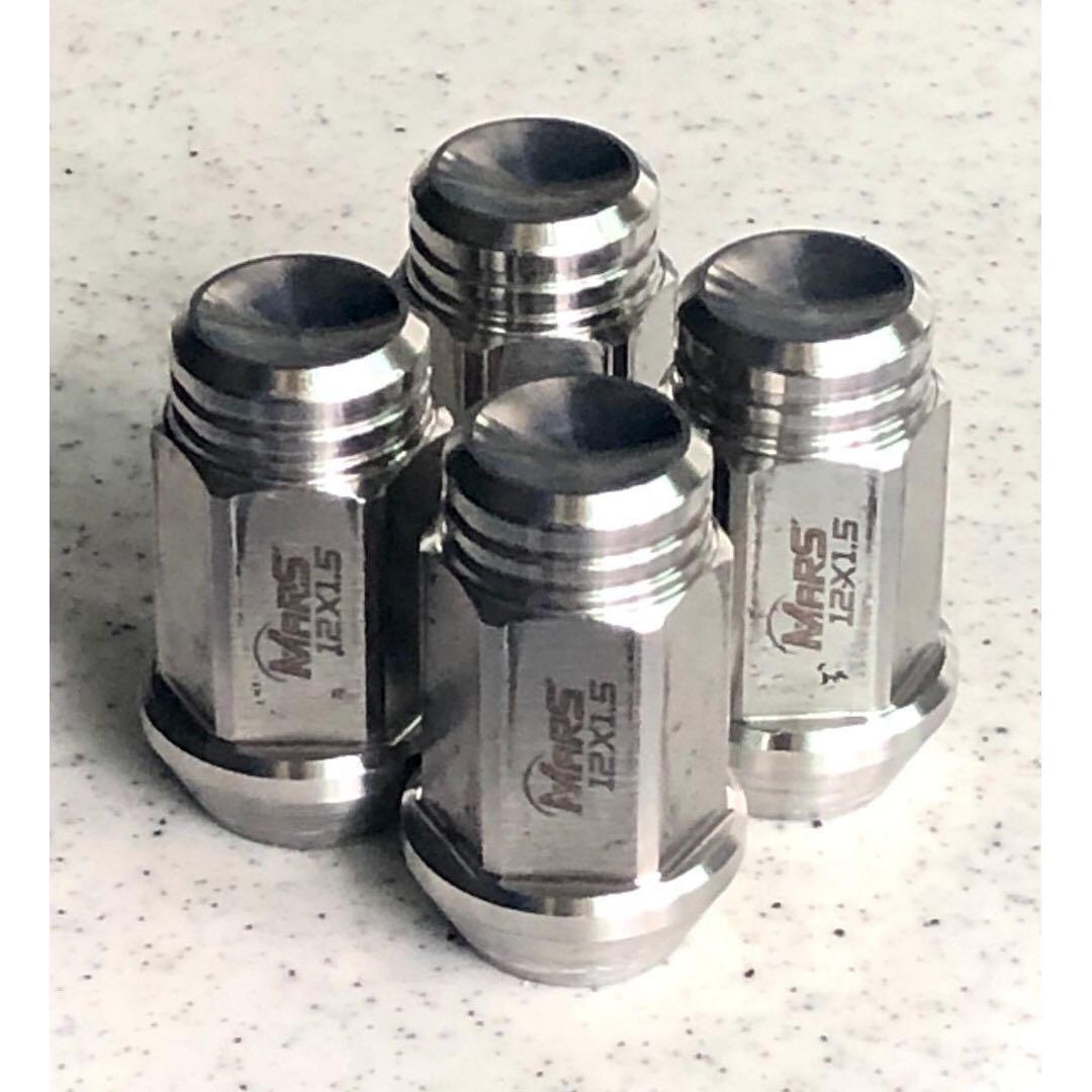304 Stainless Steel Concave Lug Nuts M12 X 1 5mm 20 Pieces Car Accessories Tyres Rims On Carousell