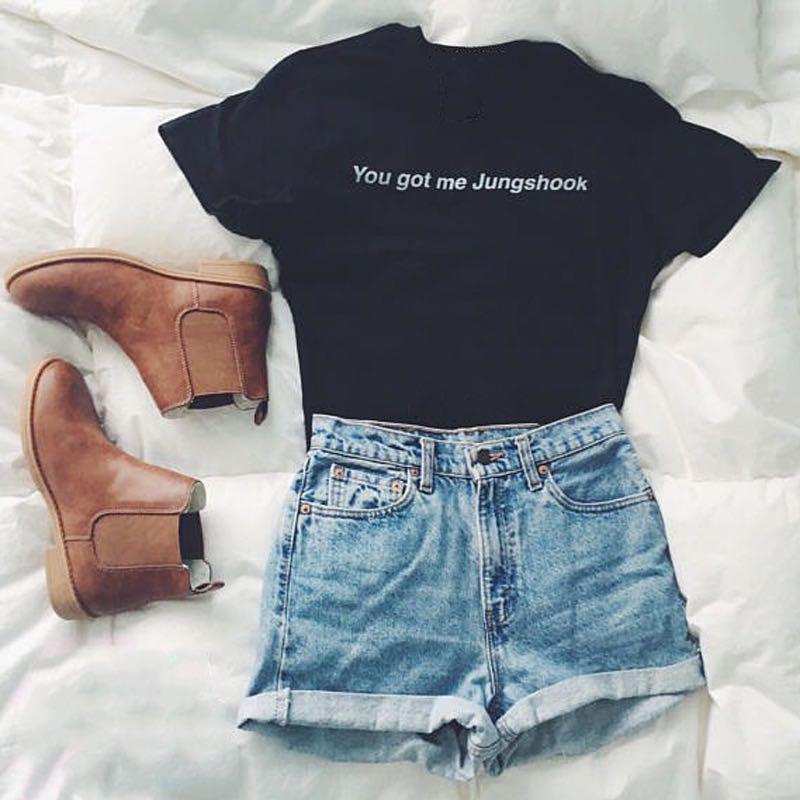57 you got me jungshook bts shirt army jungkook jung kook ulzzang korean idol bts army vintage retro