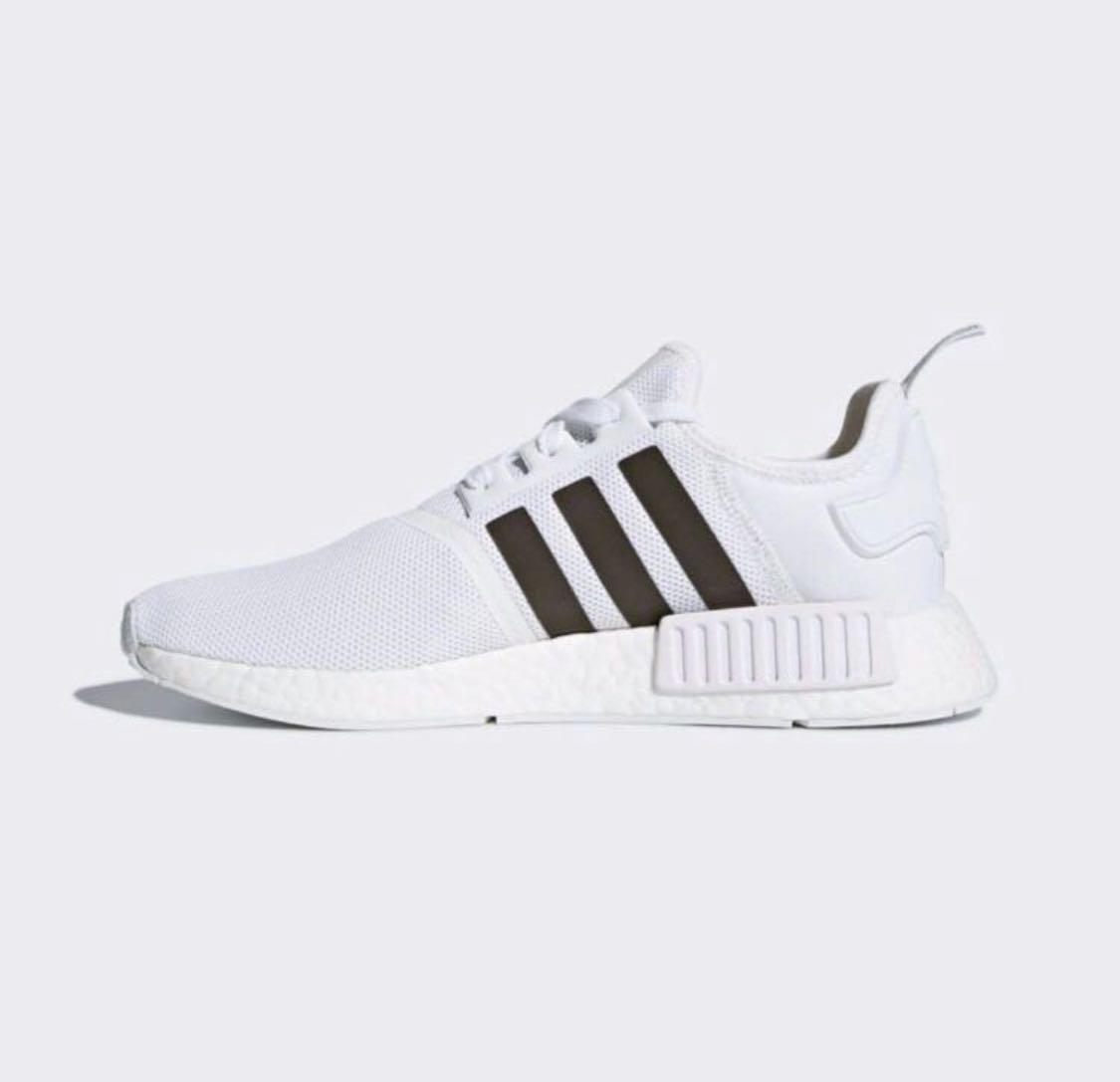 adidas NMD R1 white trace grey stripes, Fashion, Footwear, Sneakers on Carousell