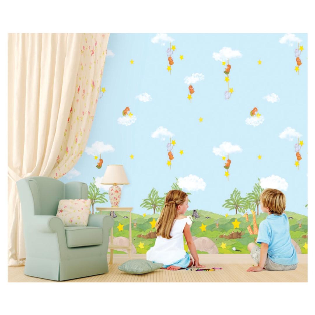 Korean Wallpaper Animal Stars Kids Wallpaper Dream World A1029