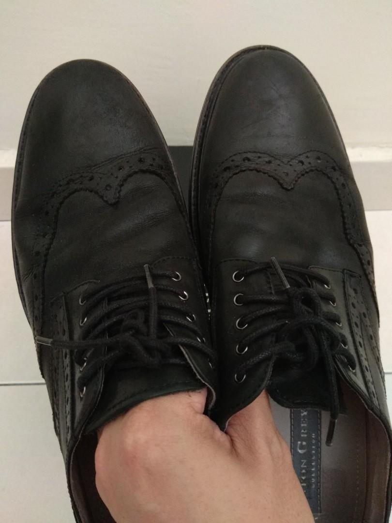 Aston grey store black dress shoes