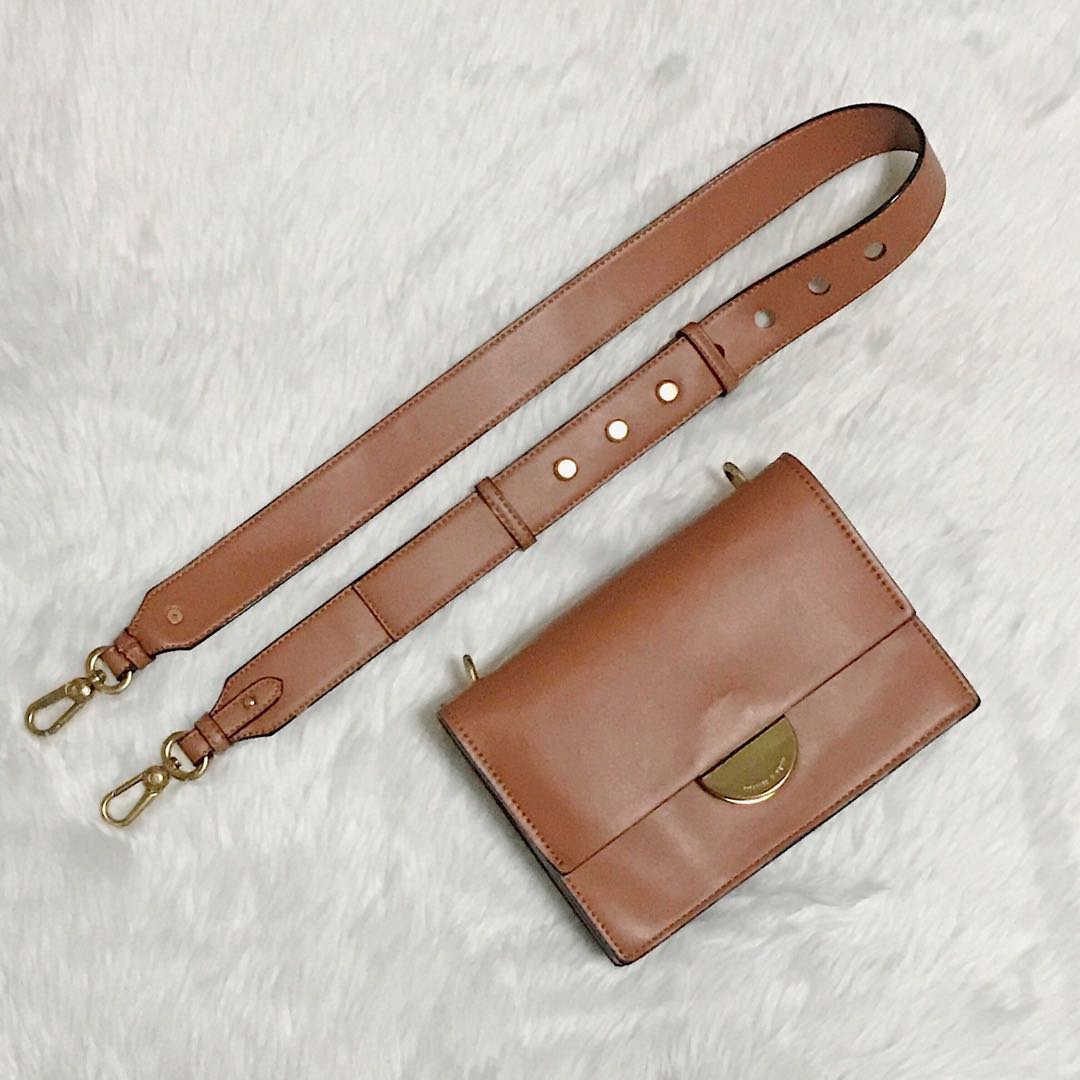 Charles and keith metallic discount accent push lock bag