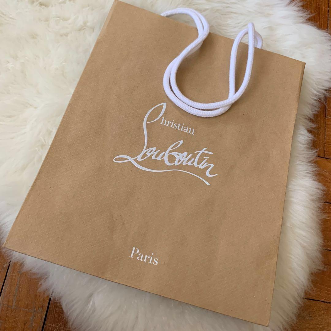 Louboutin paper bag 2025 shoes