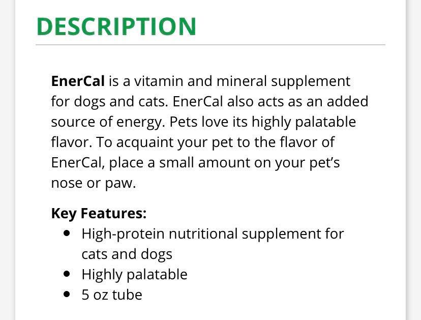 Enercal for sales dogs