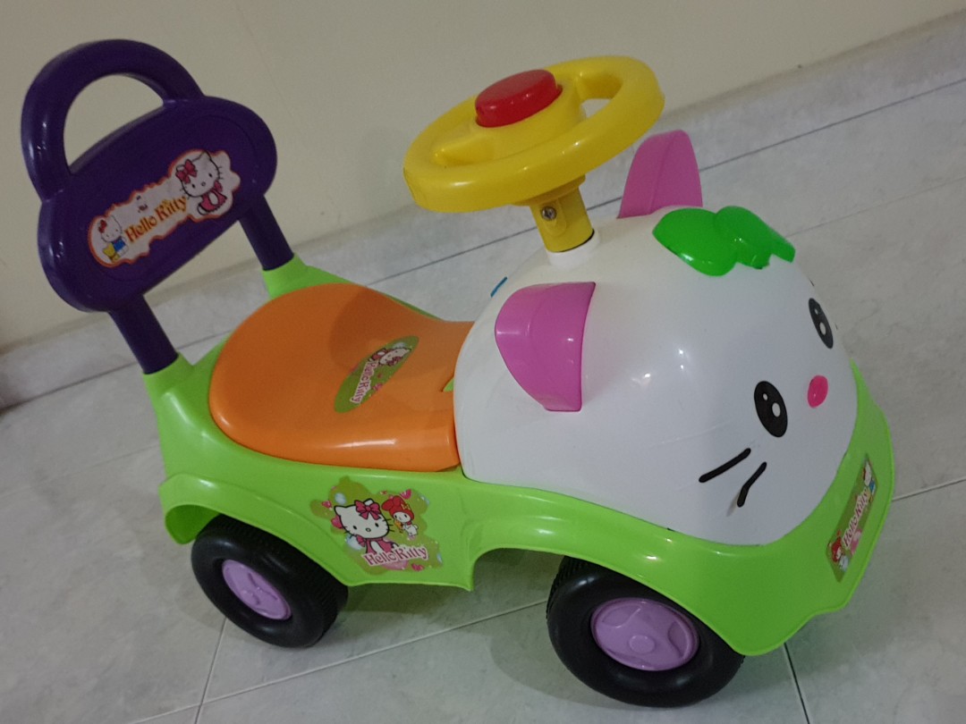 Hello Kitty Push Car Ride With Music Babies Kids Infant Playtime On Carousell