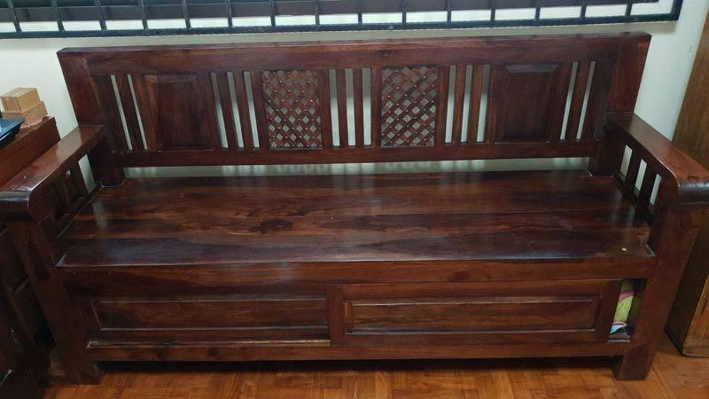 Indian Rosewood Wooden Sofa Furniture Sofas On Carousell