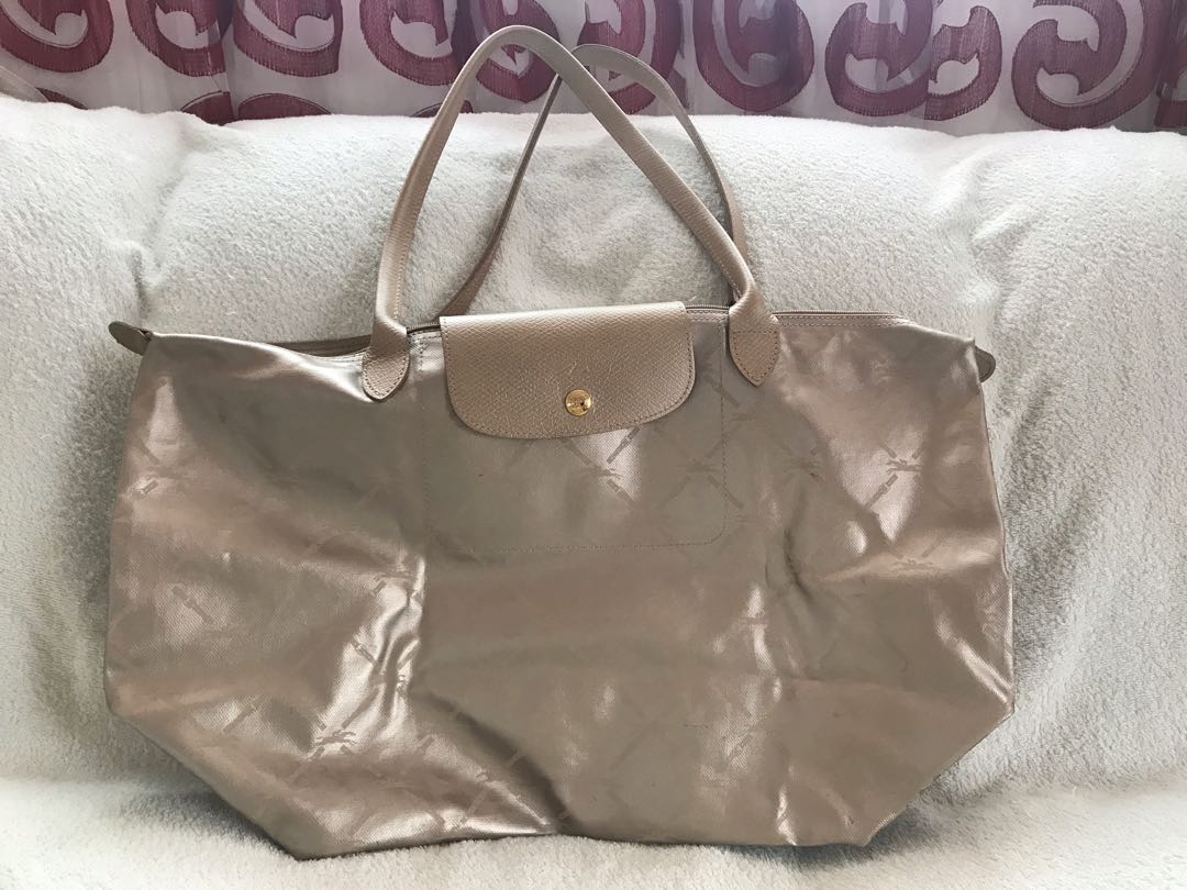 Longchamp Le Pliage Metallic Gold Women s Fashion Bags