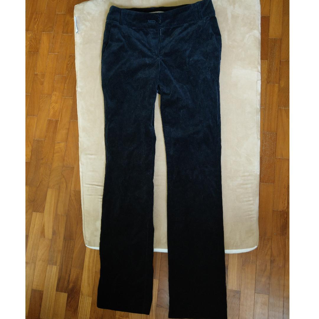 women's black velvet dress pants
