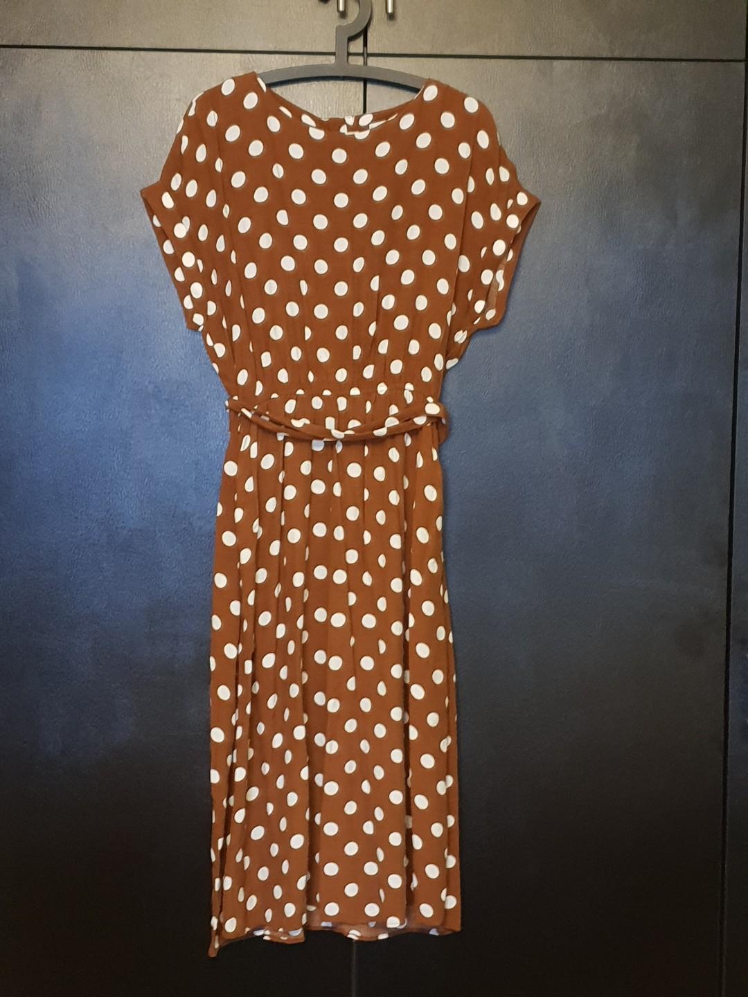 Mango polka dot midi dress best sale