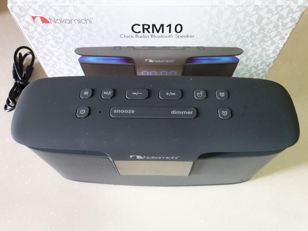 nakamichi clock radio bluetooth speaker