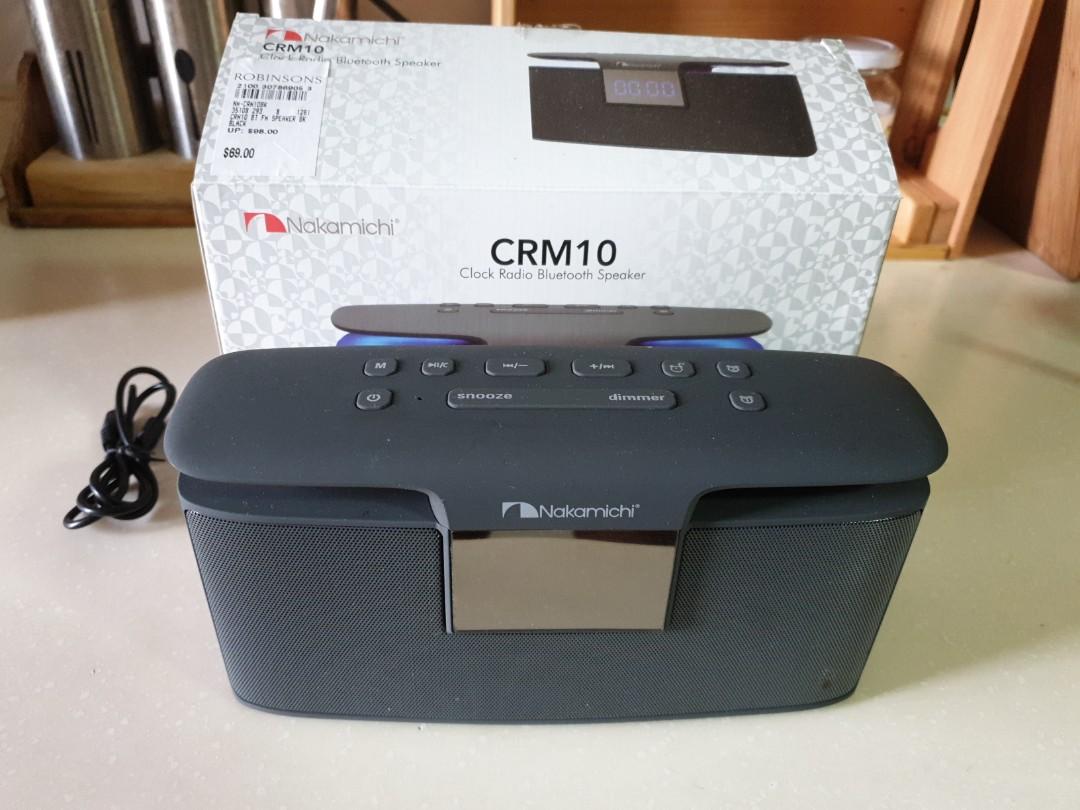 nakamichi clock radio bluetooth speaker