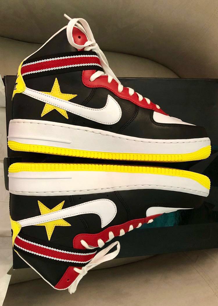 NIKE AIR FORCE 1 HI RT GYM RED OPTI YELLOW BLACK men s sneaker shoe Men s Fashion Footwear Sneakers on Carousell