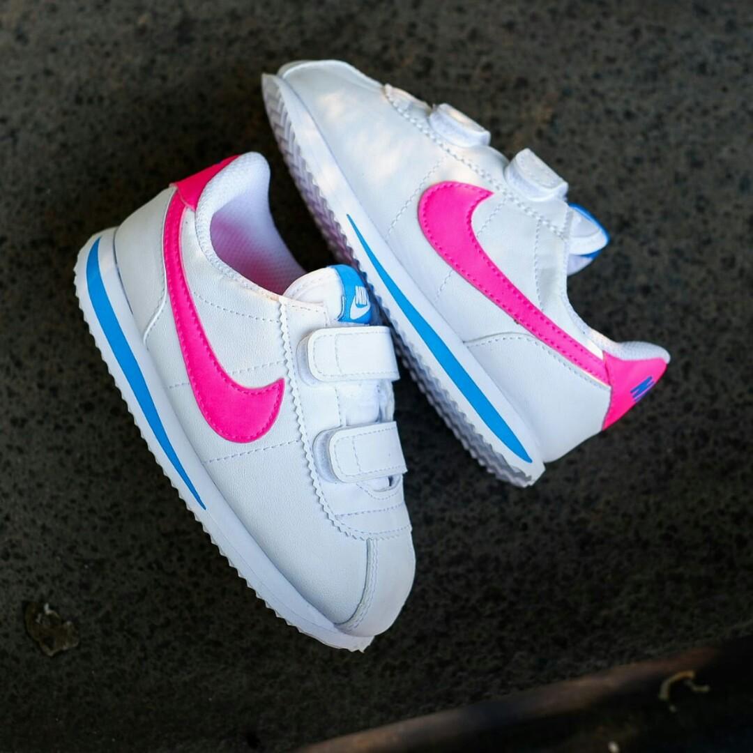 Nike kids Cortez White Pink 21,22,25,26 