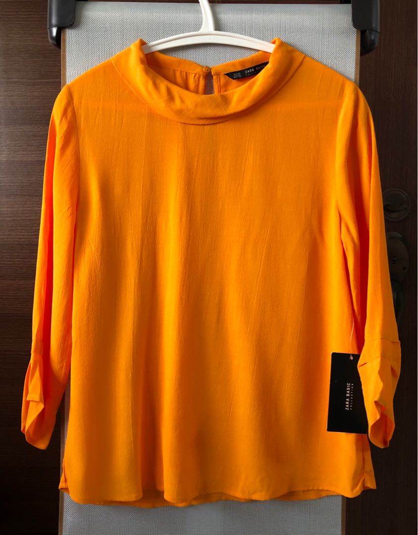 zara orange t shirt