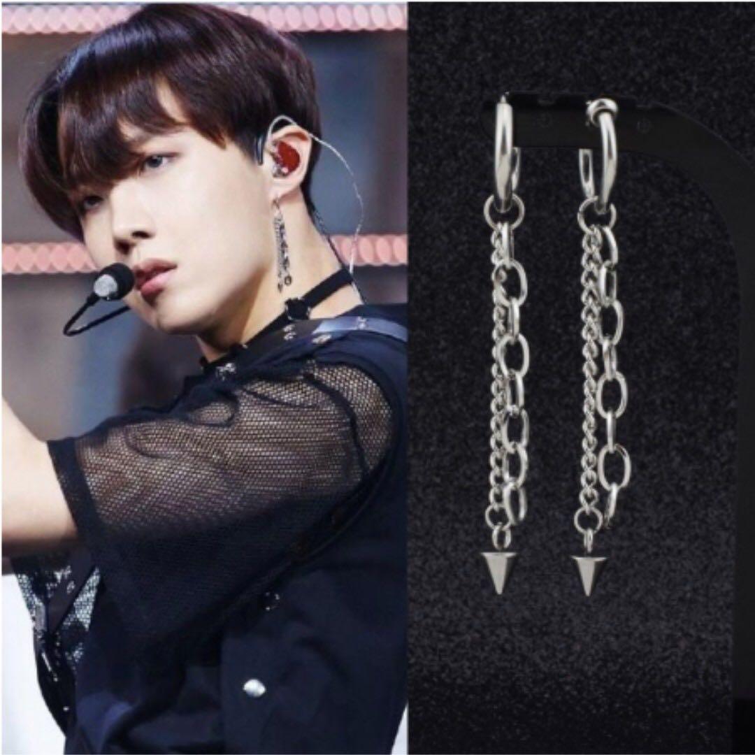 BTS Inspired Silver Hoop Earrings