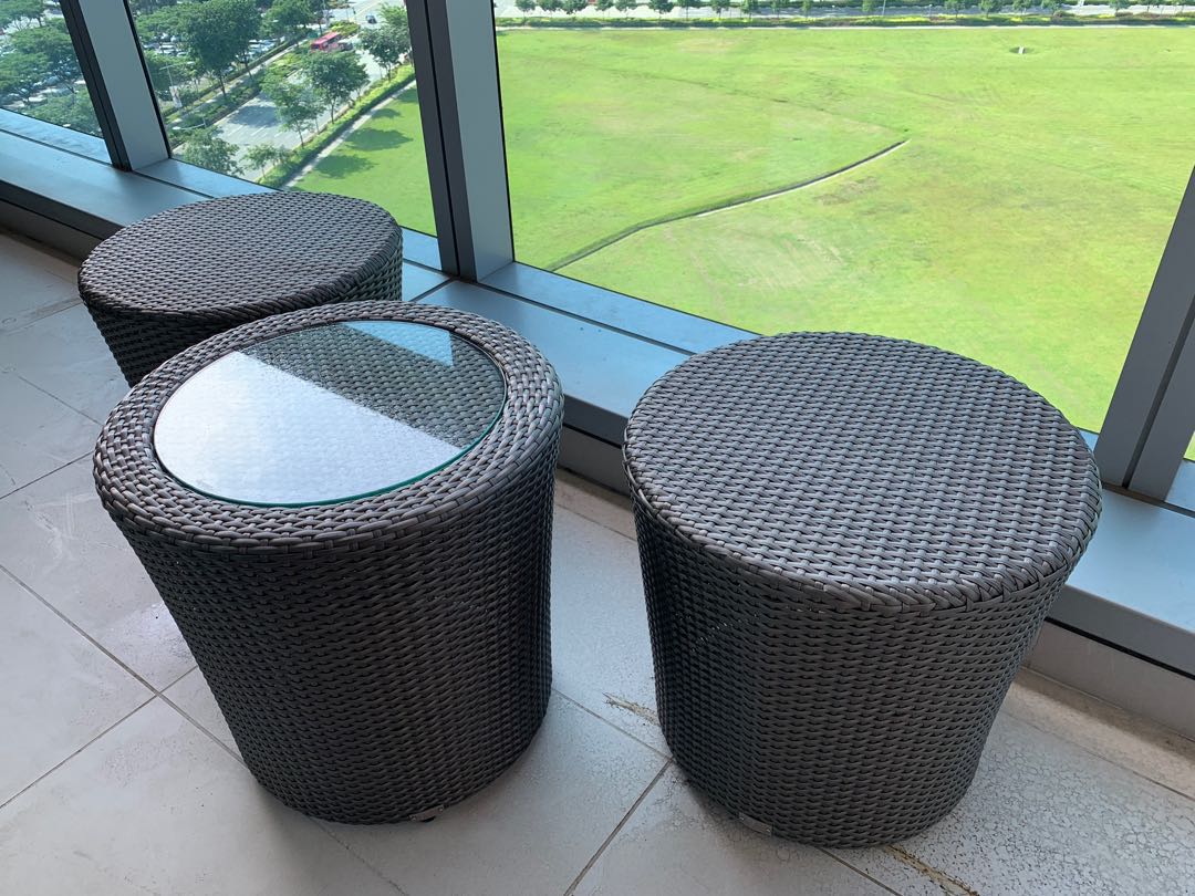 Outdoor Furniture Stools And Table 20101 Lifestyle Furniture Tables Chairs On Carousell