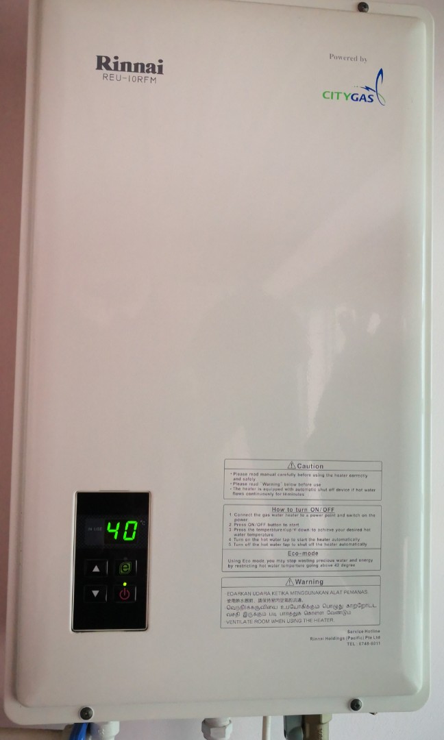 Rinnai REU-10RFM Gas Water Heater (Free Delivery), TV u0026 Home Appliances,  Kitchen Appliances, Water Purifers u0026 Dispensers on Carousell