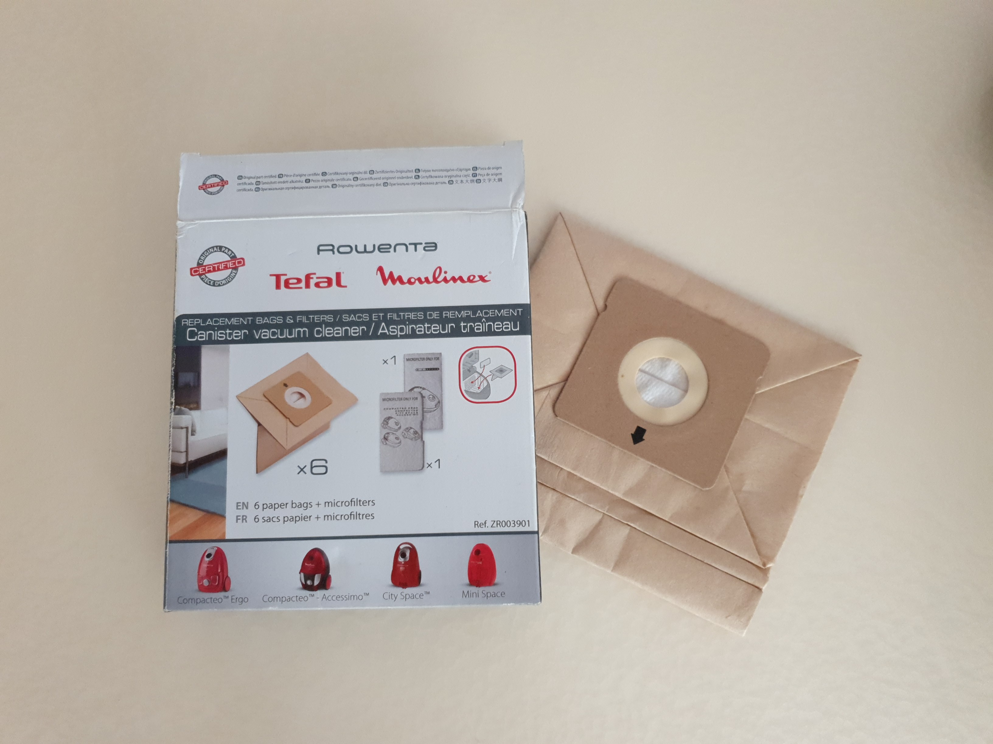 Rowena Tefal Moulinex Vacuum Cleaner Bag and Microfilter, TV & Home