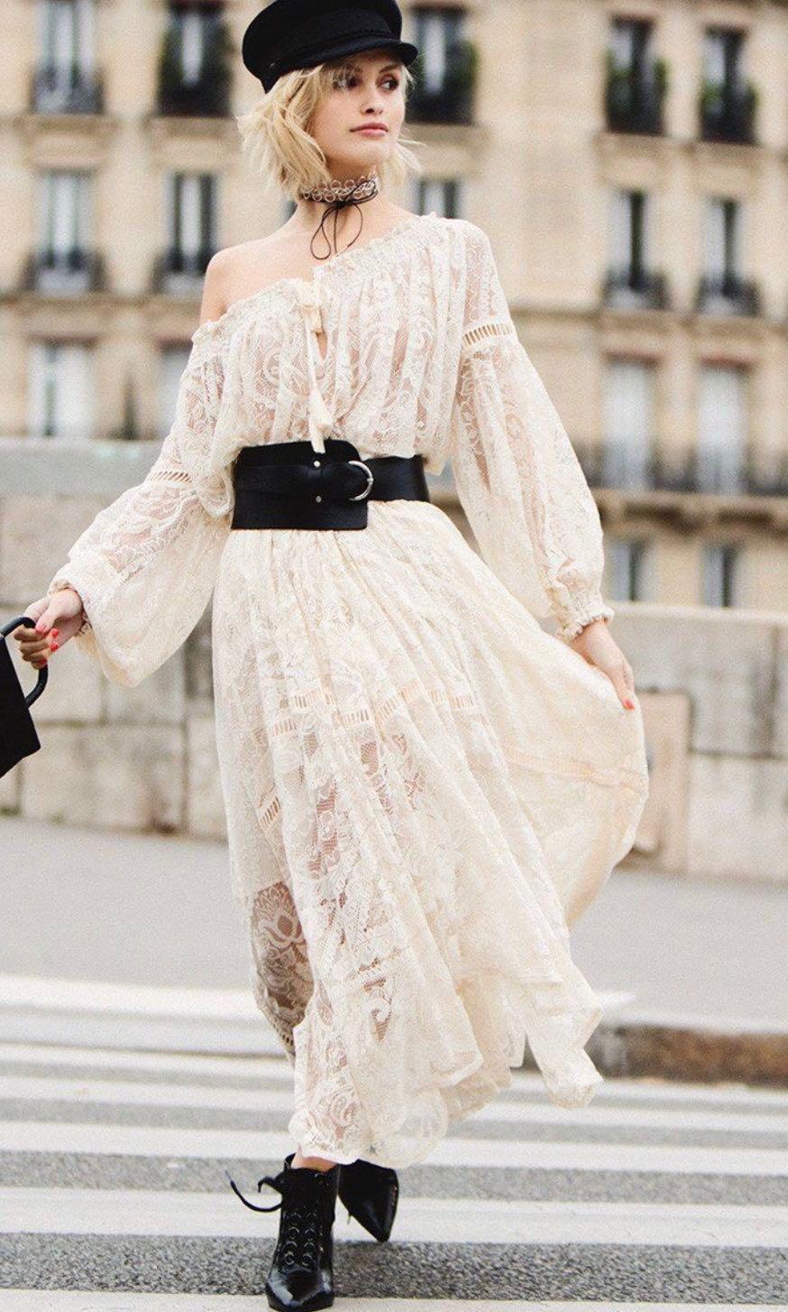 The Gypsy Rhiannon Skirt (Cream, XS 