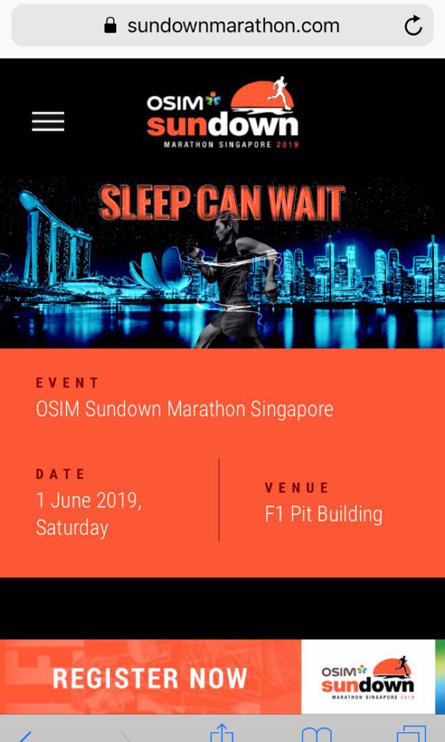 Sundown Marathon 10KM, Tickets & Vouchers, Local Attractions