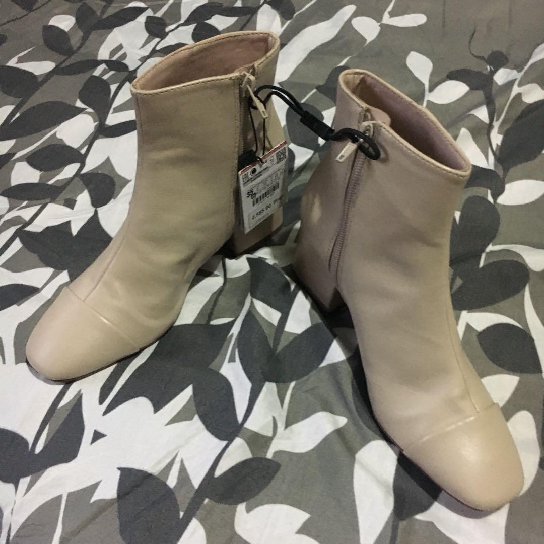 Zara nude ankle boots clearance