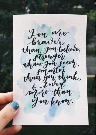 Customisable Calligraphy Cards